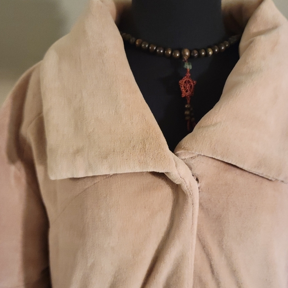 Young Fabulous & Broke Blush Cotton Velour Jacket Size L. Cozy!!! - Picture 2 of 8